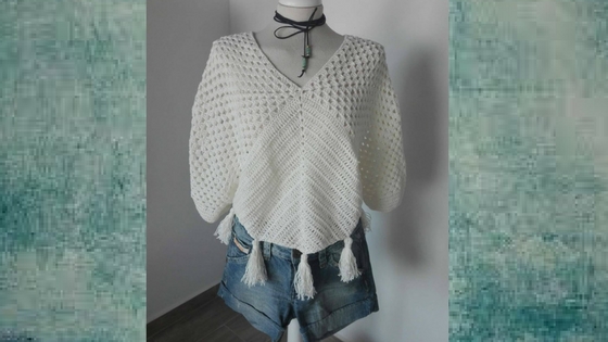 Blusa boho chic tejida a crochet, paso a paso