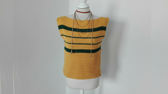 Blusa sunflower tejida a ganchillo o crochet